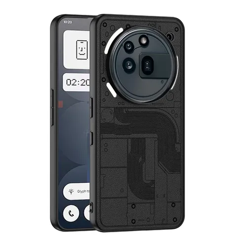 Für Nothing Phone 3a Pro GKK Skin Feel Design Kunstleder Schutz Hülle Schwarz