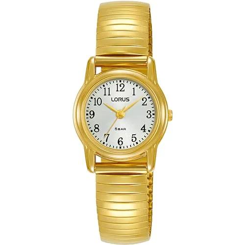 Lorus Damen-Uhr Quarz Goldauflage mit Metallband RRX34HX9 - Armbanduhren für Damen, elegante Goldauflage und wasserdicht bis 50m – ideal für stilbewusste Frauen.