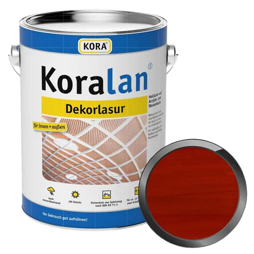 KORA Koralan Dekorlasur 0.75 Liter Schwedenrot
