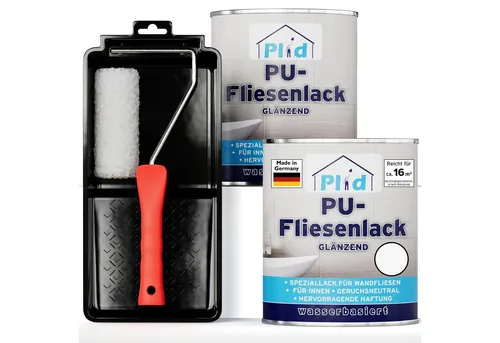 Fliesenlack Set 1,5l Weiß glänzend