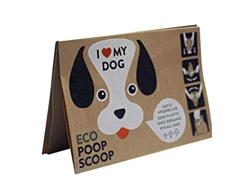 Eco Poop Scoop Hundekotbeutel mit Henkel & biologisch abbaubar (30 Stück, Pappe) - kompostierbare Kotbeutel für kleine, mittelgroße und große Hunde & Welpen - Kotbeutel, Hundebeutel, Dog Poop Bags