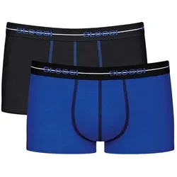 Sloggi Herren Hipster 2er Pack - Start Hipster C2P box, Boxershort, Baumwolle Schwarz/Blau S
