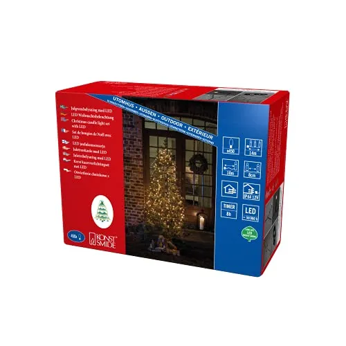 KONSTSMIDE LED-Baummantel 450-flammig - Weihnachtsbeleuchtung für den Außenbereich mit 450 warmweißen LEDs, ideal zur festlichen Dekoration von Bäumen und Sträuchern. Schutzart IP44 für Witterungsbeständigkeit.