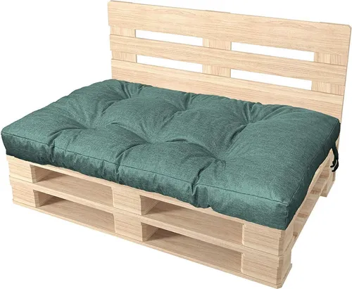 Pillows24 - Palettenkissen wasser- und UV-beständig - Sitzkissen | Polster für Europaletten 120x80 - Palettenmöbel - Outdoor/Indoor, Türkis