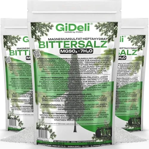 GiDeli Bittersalz Dünger 3 x 1kg