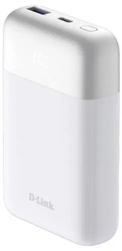 D-Link DPP-101 Powerbank 10000 mAh - Powerbank mit 10.000 mAh, kompakt und leicht, ideal für unterwegs, bietet schnelles Laden über USB-C (Power Delivery 3.0) und USB-A.