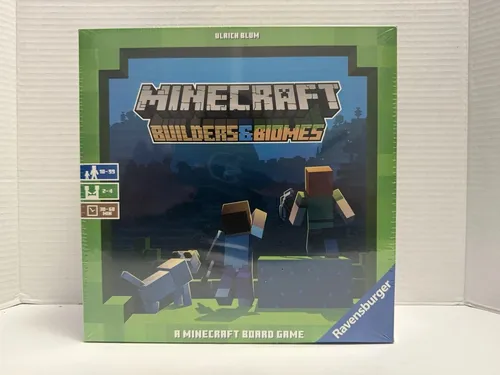 Ravensburger Familienspiel 26132 - Minecraft Builders Biomes, strategisches Brettspiel für 2-4 Spieler, perfekt für spannende Familienabende!