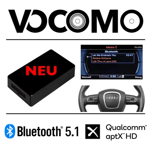 Bluetooth Audio Adapter kA-3 V2 AUDI SEAT Navigation Plus RNS-E A2DP Audio aptX