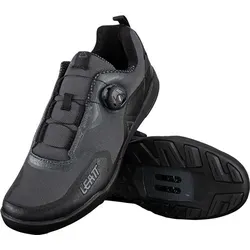 Leatt Shoe 6.0 Clip Shoe Stealth 47 - Mountainbike-Schuhe mit ATOP-Schnürsystem für präzise Anpassungen, RideGripâ„¢-Sohle für optimale Traktion und Komfort bei Trail-, All-Mtn- und Enduro-Fahrten.