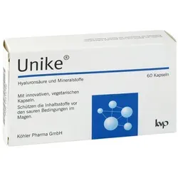 Unike Kapseln - Hautpflege von innen - Arzneimittel zur Unterstützung der Kollagenbildung, enthält Hyaluronsäure und Vitalstoffe für straffe und elastische Haut.