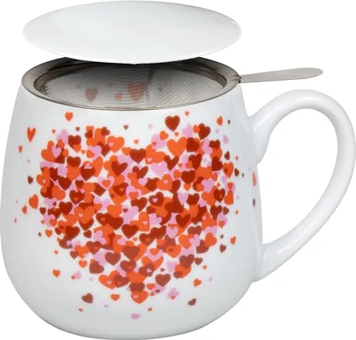 Könitz Becher Love Explodes mit Sieb und Deckel, 420 ml