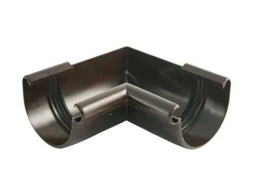 Marley Rinnenwinkel NW 75 mm, Innenecke, 90°, halbrund, braun