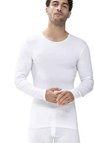 Mey Tagwäsche Casual Cotton Herren Shirts 1/1 Arm Weiss L(6) - Herren-Unterhemden mit körpernaher Passform und Rundhalsausschnitt, aus 100% Peru-Pima Baumwolle für ein unvergleichlich angenehmes Tragegefühl.