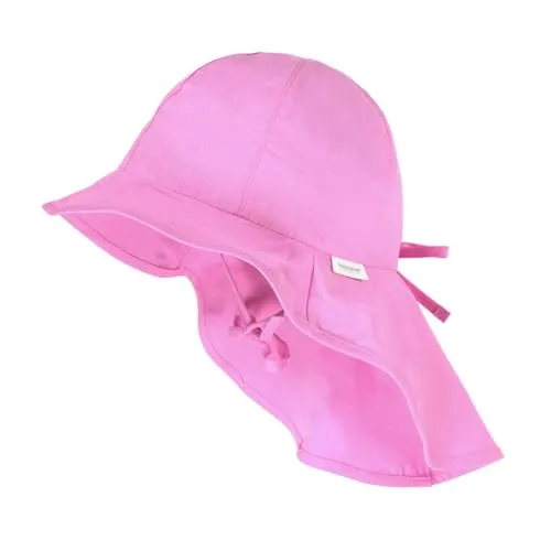 maximo Uni Cotton Girls Sonnenhut Sommerhut Mädchenhut Strandhut Kinderhut Stoffhut Baumwollhut Kinder - mit Kinnband Sommer Frühling-Sommer - 49 cm pink