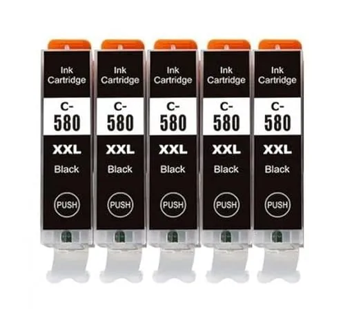 Tintenpatronen kompatibel mit Canon PGI-580 XXL für TR7500 TR7520 TR7550 TR7650 TR8500 TR8520 TR8550 TS6100 TS6150 TS6151 TS6200 TS6220 TS6240 TS6241 TS6250 TS6251 TS6300 TS6350 TS6351 TS705... 5