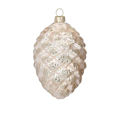 MAGIC by Inge Christbaumschmuck, Christbaumschmuck Glas Zapfen 12.5cm champagner