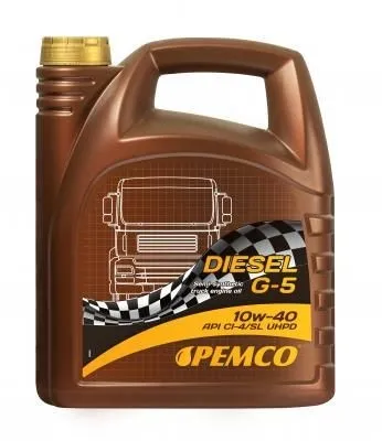 PEMCO Diesel G-5 UHPD 10W-40 Motoröl 5L - Hochwertiges Motoröl für ALFA ROMEO, APRILIA, BMW und BUELL, optimaler Schutz und Leistung bei Motoreninspektionen, SAE Viskosität 10W-40.