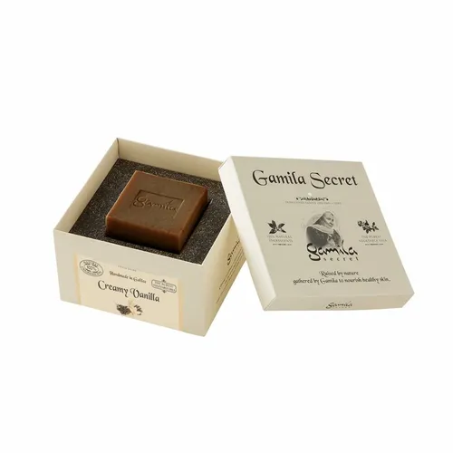 Gamila Secret Vanilla Soap 115g - Zarte Hautpflege - Naturseife mit sanftem Vanilleduft, ideal für empfindliche Haut. Verwöhnt die Sinne und sorgt für ein angenehmes Hautgefühl.