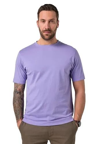JP 1880 Herren große Größen Übergrößen Menswear L-8XL T-Shirt, Basic, Rundhals, gekämmte Baumwolle fliederblau 7XL 702558822-7XL