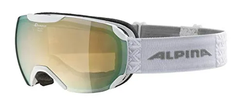 ALPINA PHEOS S Q-LITE - Verspiegelte Skibrille mit 100% UV-Schutz - Skibrille für Erwachsene mit extragroßer Panoramascheibe für ein Sichtfeld von über 180 Grad und optimalem Tragekomfort dank flexiblem Rahmen.