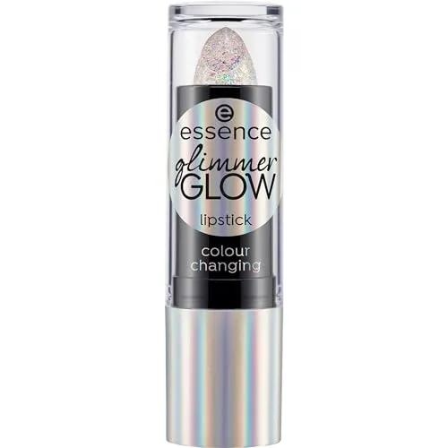 essence glimmer GLOW Lipstick, farbanpassend - Farbverändernder Lippenstift, der mit dem pH-Wert der Lippen reagiert und einen natürlichen Glow verleiht. Vegan, ölfrei und ohne Konservierungsstoffe - perfekt für strahlende Lippen!