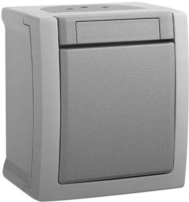 HHG 90591004-DE Wechselschalter FR-Aufputz, Pacific, Grau