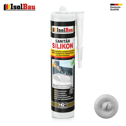 Sanitär Silikon Hellgrau 1 x 300 ml Dichtstoff Küche Dusche Abdichten Kleben