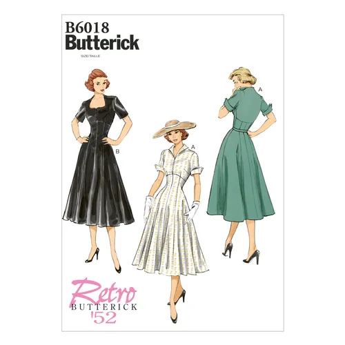 Schnittmuster Elegantes Kleid Butterick B6018 E5 14-22 (Gr. 40-48) Deutsche Anle
