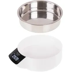 Adler AD 3166 Küchenwaage mit Edelstahl-Schüssel und digitalem Display