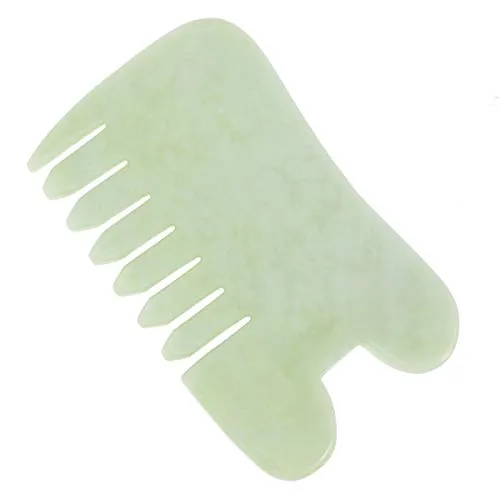 Gua Sha Stein, Jade Gua Sha Stein Kamm, Massage Werkzeug Schabbrett für Spa, Hautpflege und Trigger Point Treatment