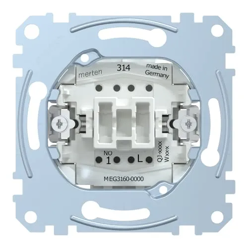Schneider Electric Merten Taster-Einsatz mit Orientierungslicht zum Einbau von Schalter und Steckdose, 10A, AC 250V, Unterputz, Artikelnummer MEG3160-0000