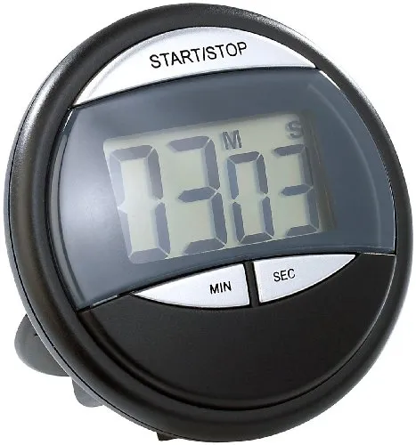 PEARL Küchentimer: Digitaler Küchen-Timer mit Magnethalterung und klappbarem Standfuß (Küchentimer Magnet, Digital Magnet, magnetisch)