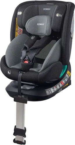 XOMAX G409 Autokindersitz mit ISOFIX - Moderne Kindersitzlösung für Kinder von 0-36kg mit ISOFIX und höhenverstellbarem Standfuß. Sicher und bequem dank Seitenaufprallschutz und abnehmbaren, waschbaren Bezug.