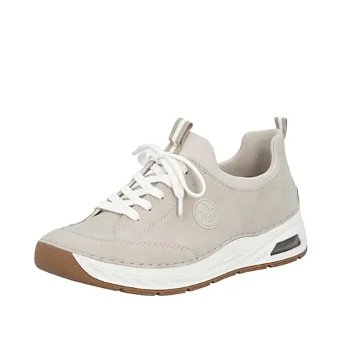 Rieker Damen Slipper 44562 Beige 38 - Bequeme Rieker Damen Slipper mit innovativer RiekerAir-Technologie für optimalen Tragekomfort. Elastisches Scuba-Material sorgt für einen einfachen Einstieg und perfekte Passform.