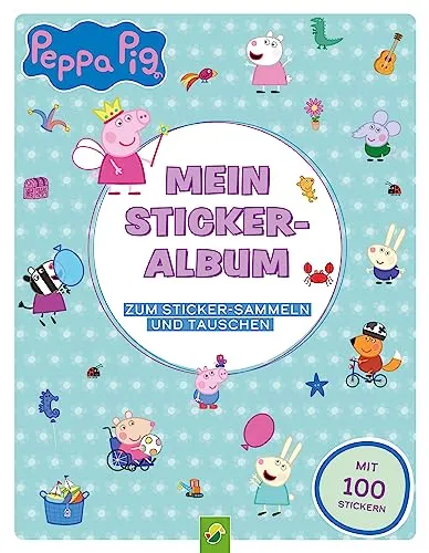 Peppa Pig Mein Stickeralbum mit 100 Stickern: 24 beschichtete Seiten für das einfache Ablösen und Tauschen deiner Stickersammlung | Ab 3 Jahren, White