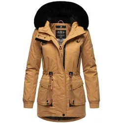 Navahoo Damen Winterjacke Olessaa - Stylischer Baumwoll-Parka mit abnehmbarem Kunstfell - Funktionsjacke für Damen, ideal für kalte Wintertage, mit abnehmbarem Kunstfell, tailliertem Schnitt und flauschigem Teddyfutter für optimalen Komfort.