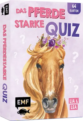 Edition Michael Fischer GmbH Kartenspiel: Das pferdestarke Quiz von den beliebten Social-Media-Stars Lia und Lea – # ponylife: Mit über 120 spannenden Quizfragen auf 64 Karten