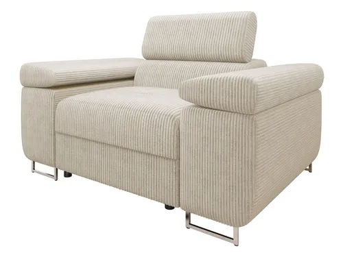 Mirjan24 Sofa Torezio Cord I - Elegantes Einzelsofa mit verstellbaren Kopfstützen - Sofas & Couches – Freistehendes 1-Sitzer Sofa mit Metallfüßen und komfortablen, verstellbaren Kopfstützen für optimalen Sitzkomfort.
