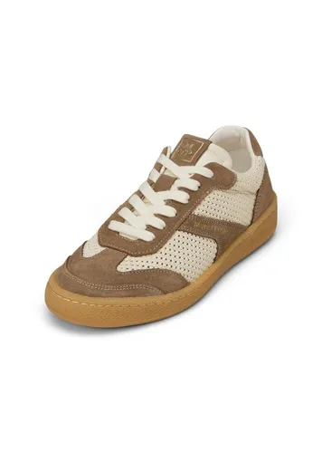 Marc O'Polo Sneaker aus edlem Rindleder mit Häkeleinsätzen in braun, Größe 37 EU - Elegante Sneaker aus hochwertigem Rindleder mit einzigartigen Häkeleinsätzen. Ideal für stilvolle Outfits und den täglichen Komfort.