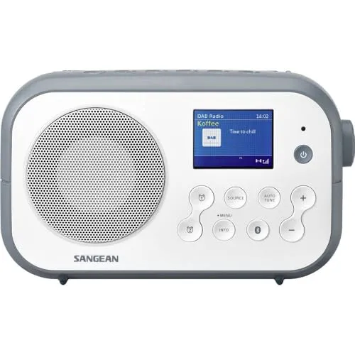 Sangean DDR-42 BT Digitalradio - DAB Radio in Blau/Grau/Weiß, mit Bluetooth und hochwertigem Klang für besten Musikgenuss