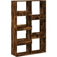 vidaXL Raumteiler Räuchereiche 100x33x155,5 cm - Paravent aus hochwertigem Holzwerkstoff mit 7 geräumigen Fächern für optimalen Stauraum und vielseitige Nutzung als Regal - ideal für jeden Raum.