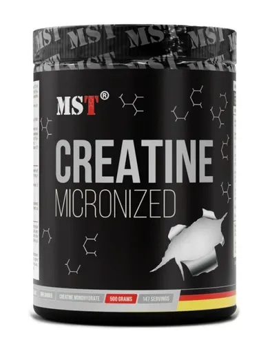 MST Creatin Monohydrate 500g - Hochwertiges Kreatin - Protein Shakes & Muskelaufbau, enthält reines Kreatin-Monohydrat Creapure® für maximale Leistung und Muskelwachstum im Fitnessbereich.