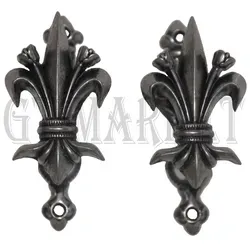 Wandhalter Set Lilie Silber für 1 Schwert