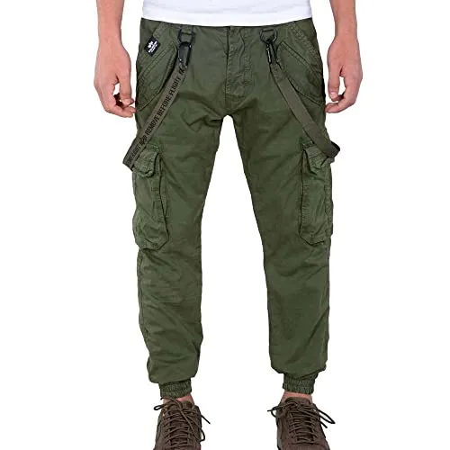 Cargohose ALPHA INDUSTRIES - Utility Pant für Herren - Wanderhose in Slim Tapered Fit, ideal für Freizeit und Outdoor mit seitlichen Eingrifftaschen und bequemem Baumwollmaterial.