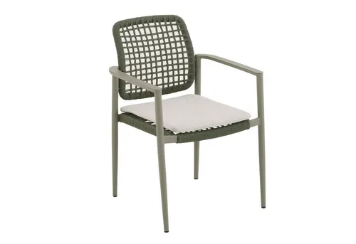 CASA DOMA Gartenstuhl Lavello, stapelbar, inkl. Sitzkissen, Aluminiumgestell, Quadro-Flechtung