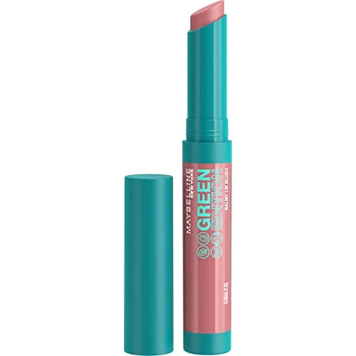 Maybelline New York Pflegender Lippenstift mit glänzendem Finish, Vegane Formel mit natürlichen Inhaltsstoffen, Green Edition Balmy Lip Blush, Nr. 007 Moonlight, 1 Stück