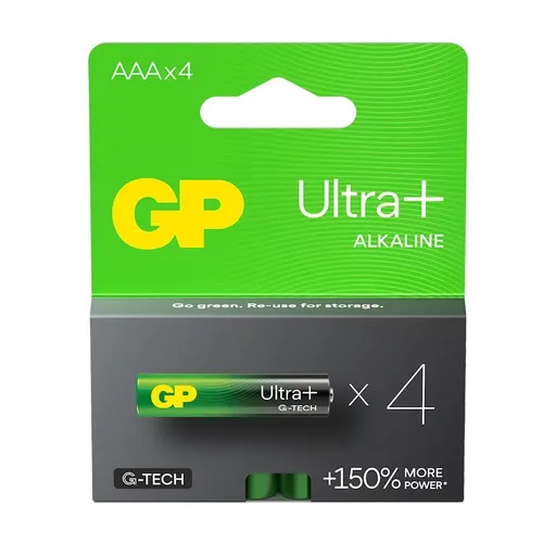 Alkaline batteries LR03 /AAA GP ULTRA+ 4pcs. GP Battery 4891199203985