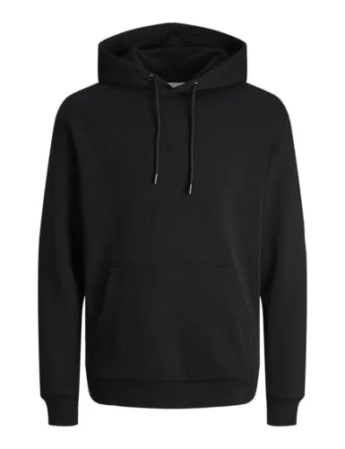 JACK & JONES Einfarbiger Kapuzenpullover für Herren - Bequemer, locker geschnittener Kapuzenpullover aus 61% Polyester und 39% Baumwolle, ideal für lässige Freizeitlooks.
