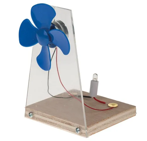 matches21 HOME & HOBBY Windgenerator Windrad Funktionsmodell Holzbaukasten