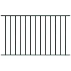 furnicato Zaun Gartenzaun Woerden 170x100 cm Anthrazit aus Stahl